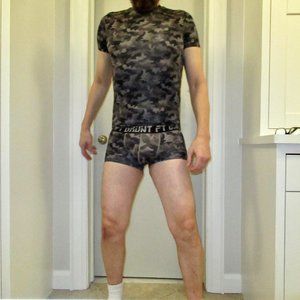 New Fort Troff Camo Briefs and T-Shirt, Size M